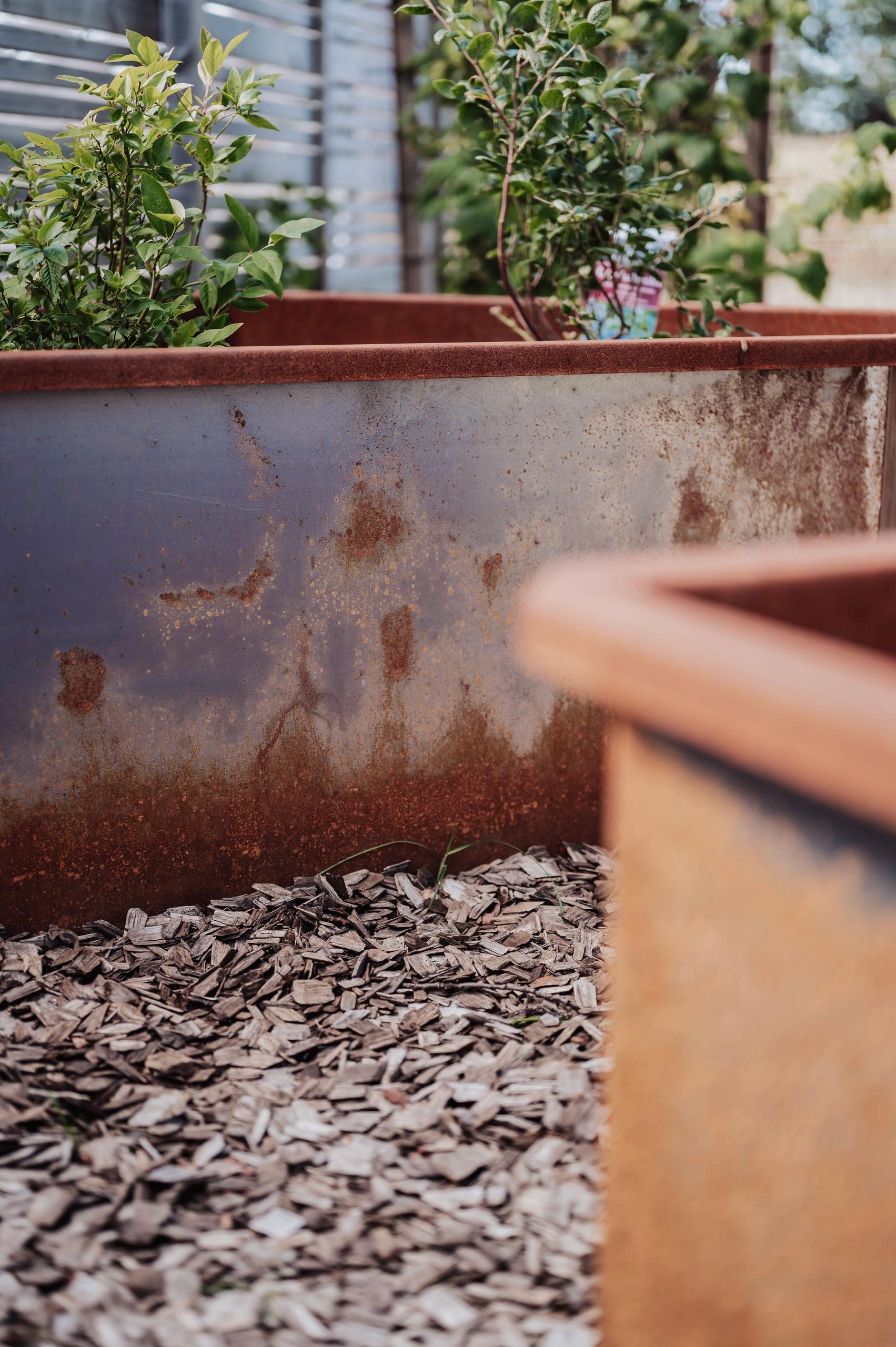 Krukor i cortenstål